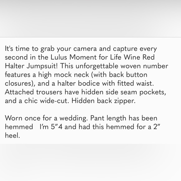 Burgundy open back jumpsuit - Picture 6 of 11